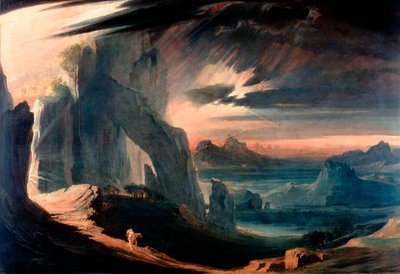 La expulsión de Adán y Eva del Paraíso, 1823-27 de John Martin